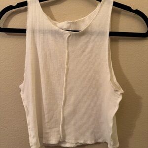 American Eagle White Sleeveless Knit Top